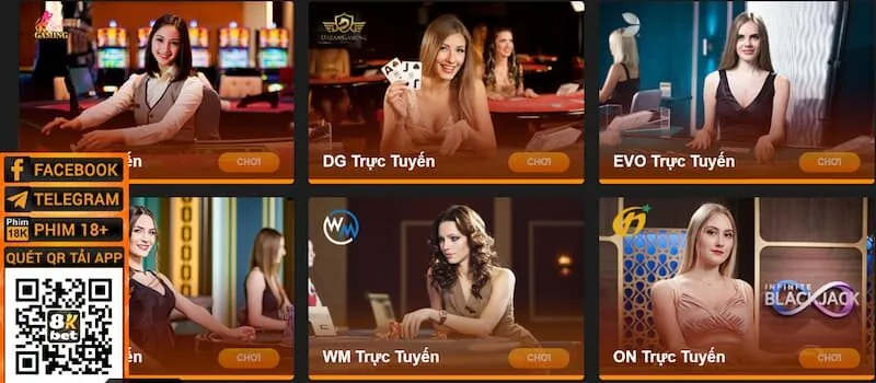 Sảnh cược live casino 
